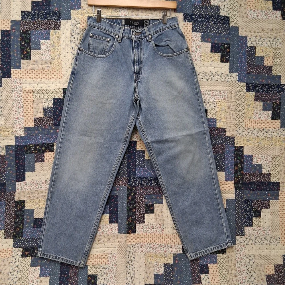 Y2K 1998 Levis Silvertab Baggy Fit Denim Blue Jeans Size 30x30 90s Streetwear